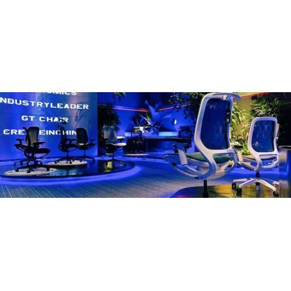 Dark Grey Mesh Fabric Furniture Staff Seating Ergonomic Office Chair