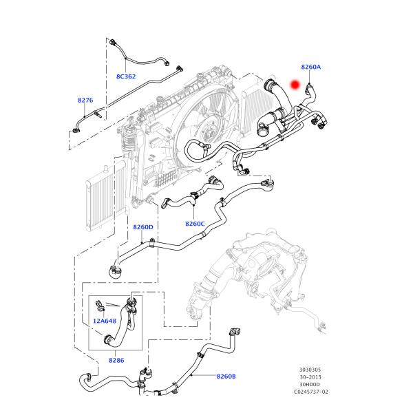 LR034637 LR042893 Шланг охладителя радиатора для LAND ROVER RANGE ROVER IV