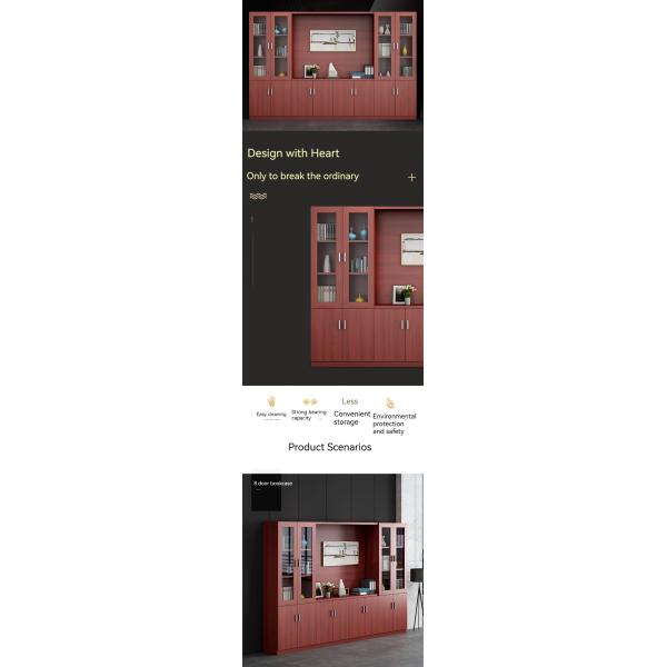 Librería de oficina de madera estilística Archivo de archivos gabinete de datos para almacenamiento y exhibición comercial