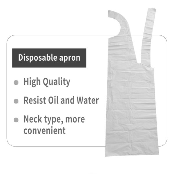 Disposable PE 70x110CM Blue/White Protect Safety Plastic Apron Roll Waterproof Dental Apron Without Sleeve