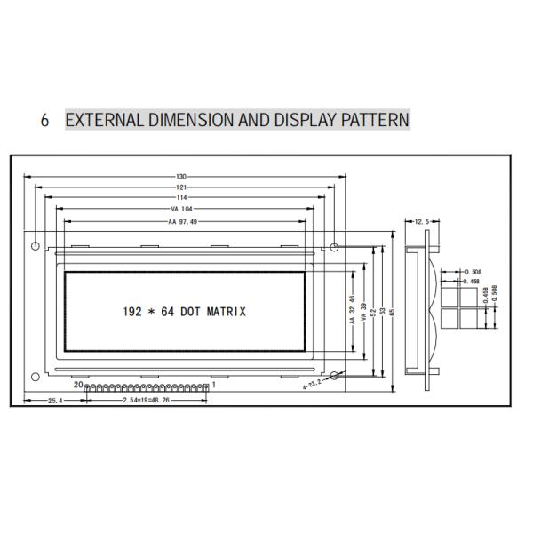 Подгоняйте модуль дисплея LCD УДАРА MPU Momochrome TN STN FSTN 19264