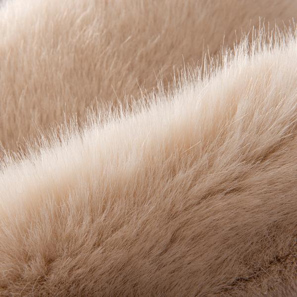 Tejido de piel de zorro falso suave y lujoso para el abrigo de la dama Escarla de piel Pom Pom ancho 58/60