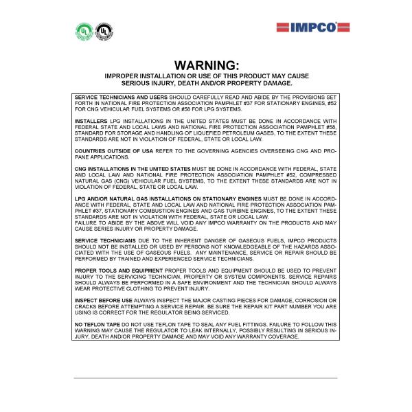 Silicone Diaphragm Model J  IMPCO Repair Kits