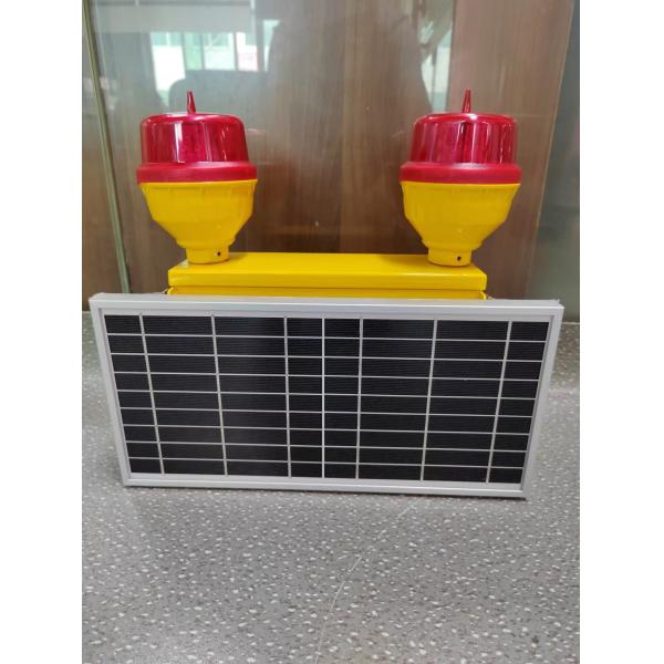 Solar Powered Double Aviation Obstruction Light with Extended LED Life >100,000 Hours 360° Horizontal Output and ≥32.5cd Intensity