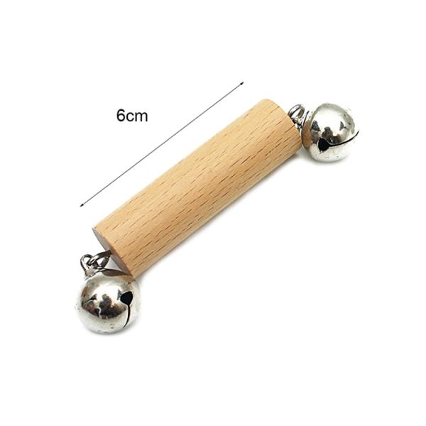 Колокольчик 6 медленно двигает деревянная древесина бука Teether Teethers безопасная Tambor
