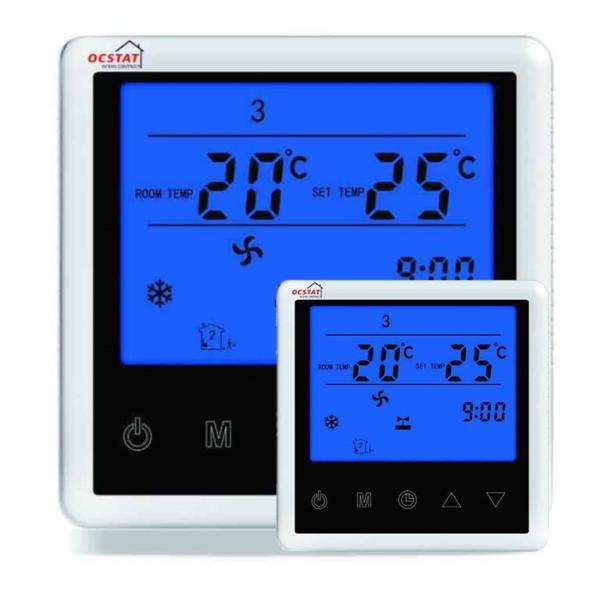 Белая/голубая система кондиционирования воздуха термостата катушки вентилятора ц