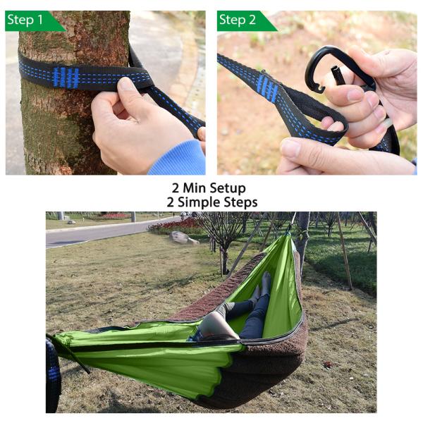 280x140cm Underquilt Portable Camping Hammock For Winter