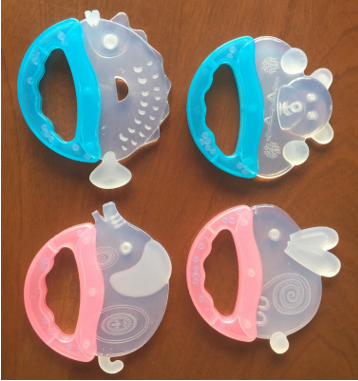 Pig Shaped Silicone Baby Teethers BPA Free Food Grade Animal Customized Bruxism Tool