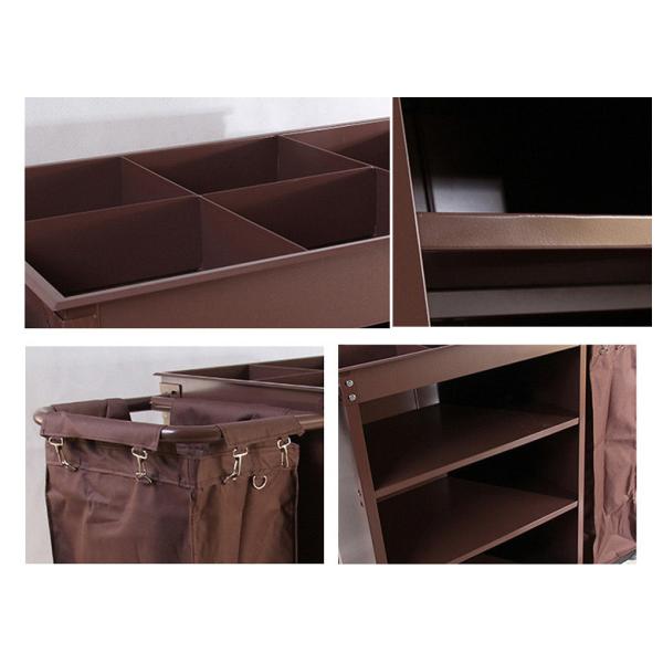 Вагонетки гостиничного сервиса гостиничного номера Брауна с 6 ППР дюймами сумок рицинусов сверхмощных Линен