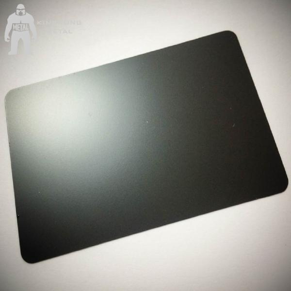 Blank Matte Black Metal Business Cards , Plain Black Business Cards 85x54x0.3mm