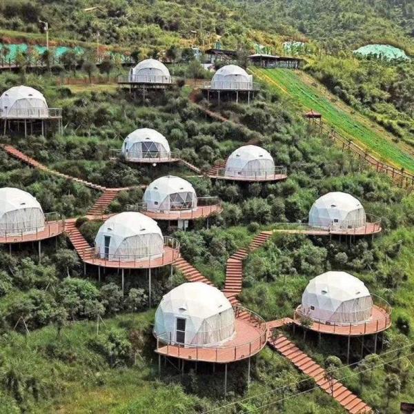 Большая роскошная прозрачная надувная купольная палатка вечеринка пустынный кемпинг