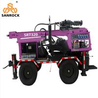 Machine de forage hydraulique pour puits d'eau entièrement montée sur remorque