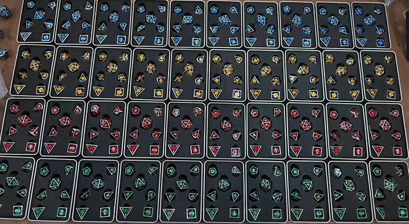 Customizable Logo Zinc Alloy Metal Dice Set 14-20mm Size 7-Piece Polyhedral Dice for RPG Games