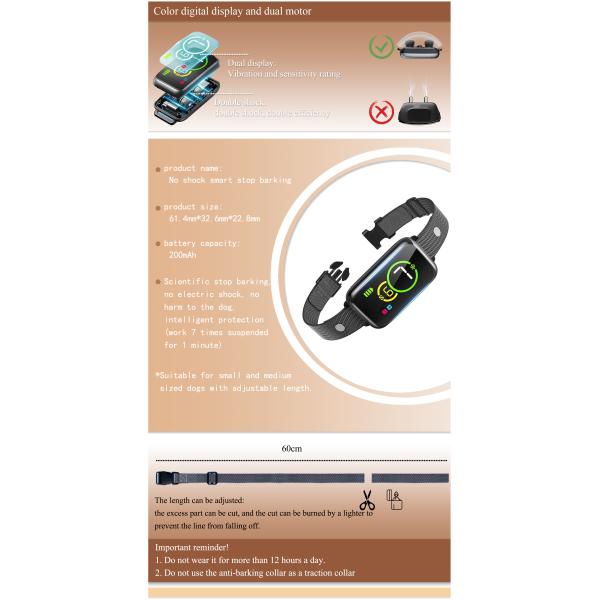 IP67 Waterproof Dog Training Collar 4 Modes Warning Tone Vibrate Static Shock Upgrade