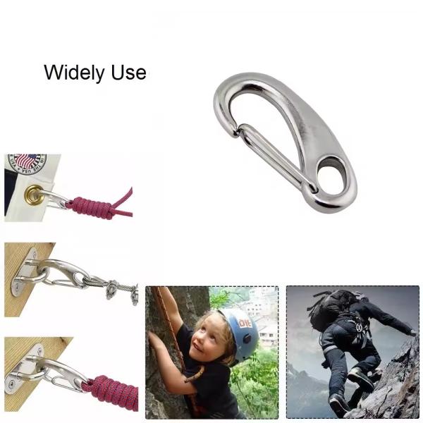 Taiwan Quick Release stainless steel 304 spring gate snap clip egg shape snap hook