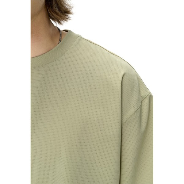 Customized Outdoor Breathable Perforated Fabric T-shirt Solid Sporty Short Sleeve New Spring Summer Quick-drying Cool Feeling