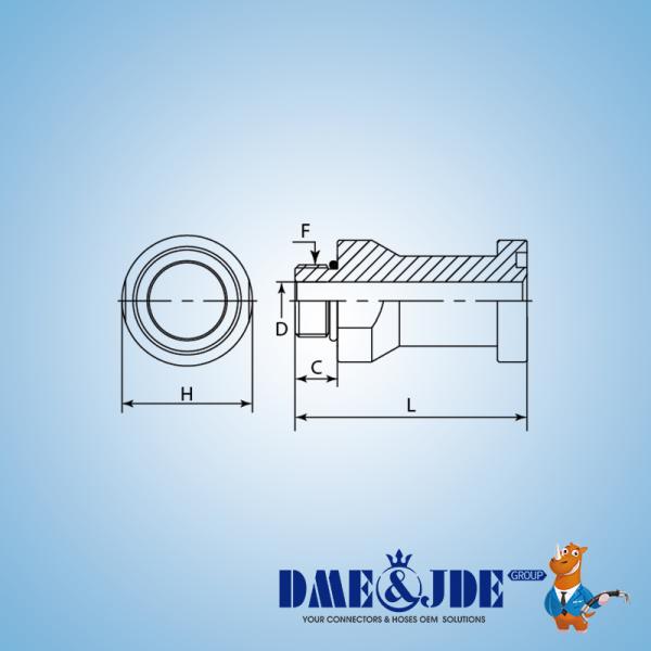 SAE Male O Ring to SAE Code 62 Slip Flange Straight Adapter DAUNM1364