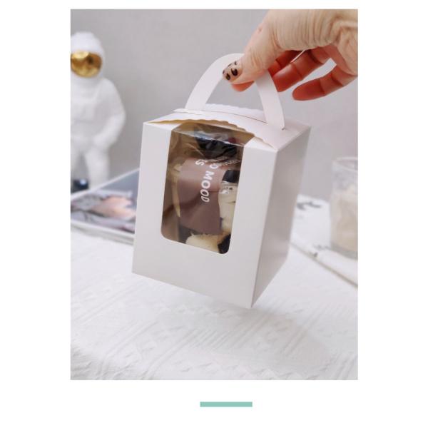 Copo de sorvete de sobremesa transparente Mini Copo de bolo Embalagem Copas de plástico com tampa