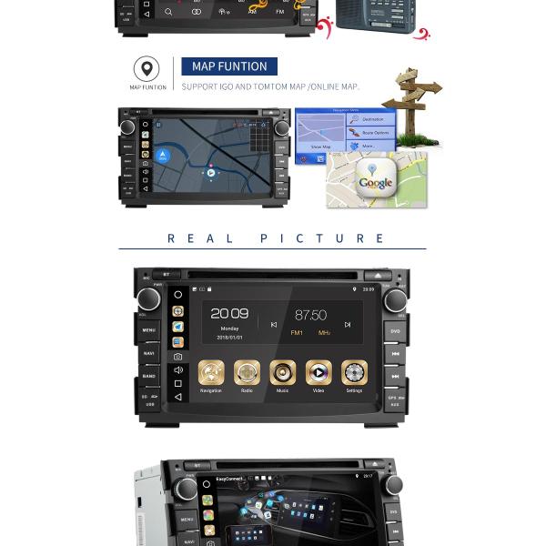 KIA Android Car Radio Player Gps Navigation Capacitive And Multi - Touch Screen