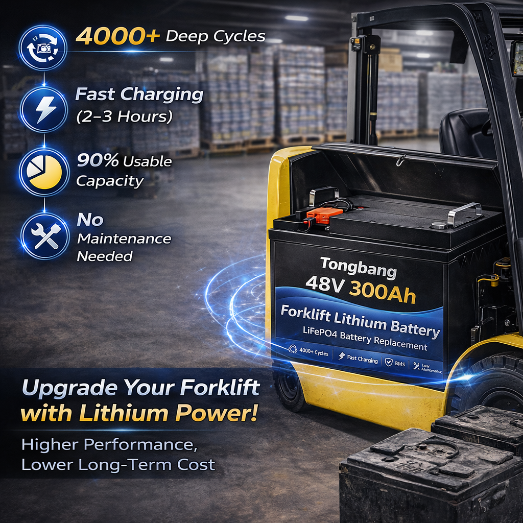 48V 300Ah Forklift Battery High Capacity LiFePO4 Industrial Battery