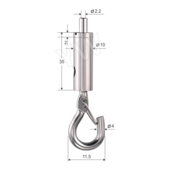 Системы подвеса кабеля воздушных судн цвета финиша никеля для провода 1,0 до 1.5мм стального