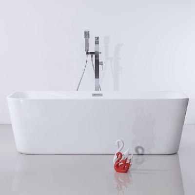 Elegante banho de imersão retangular acrílico com resíduos da banheira incluídos