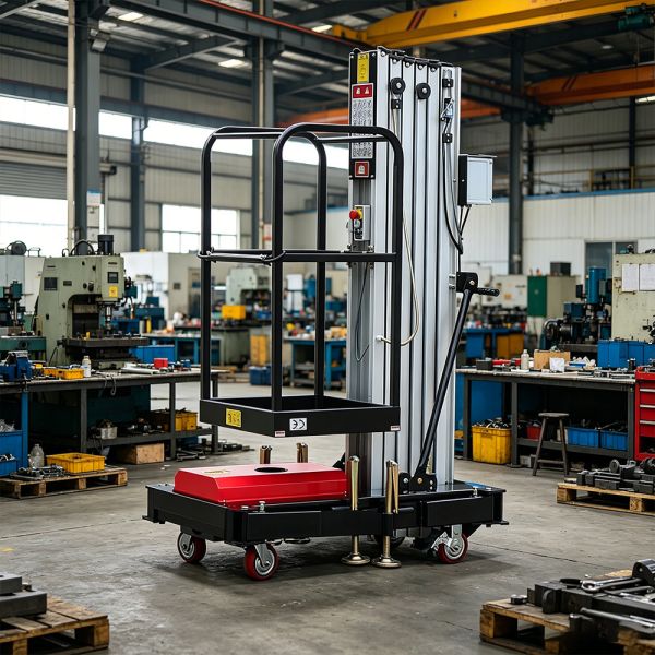 Single Man Driveable Vertical Mast Lift Platform Waterproof 130kg 150kg 250kg