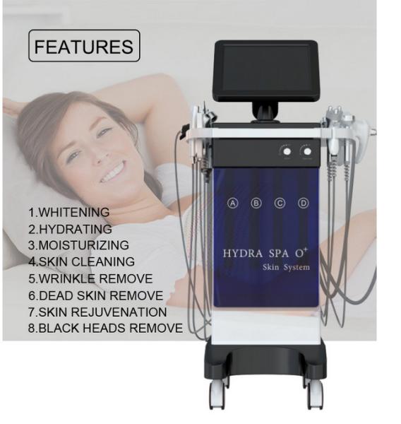 Commercial 9 in1 Oxygen Hydrafacial Machine , 90Kpa Skin Spa Machine