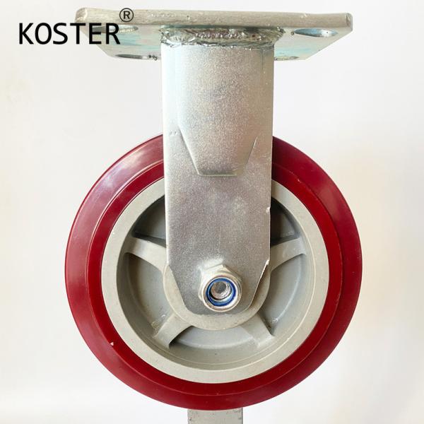 4inch 5inch 6inch 8inch Heavy Duty Red Wheel Roller Bearing Polyurethane PU Swivel Caster