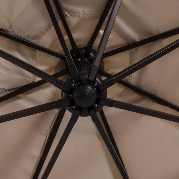 Guarda-chuva dobro 3M Cantilever Parasol Manual do pátio do restaurante aberto