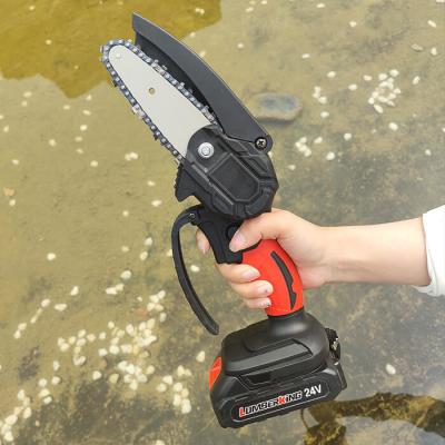 4 madeira Handheld de Mini Chainsaw 350W da polegada que corta a serra de cadeia do lítio