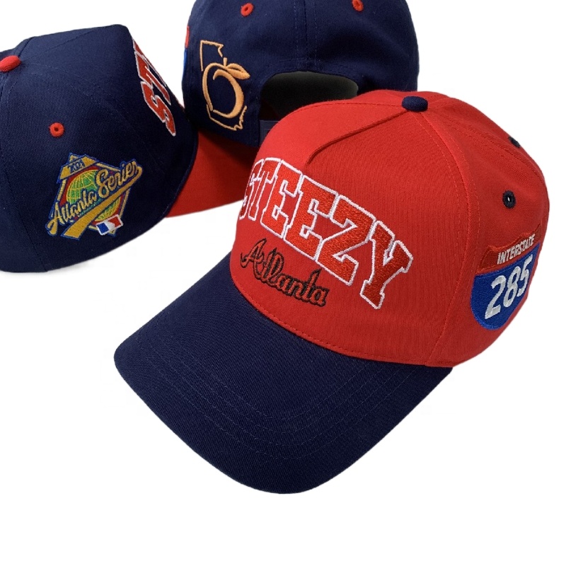 Custom Baseball Cap Logo 3D Puff Embroidery 5 Panels Outdoor Sports Golf