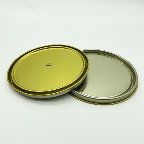 4L 165mm Tin Paint 0.23mm Round Gold Lacquer Metal Can Lids