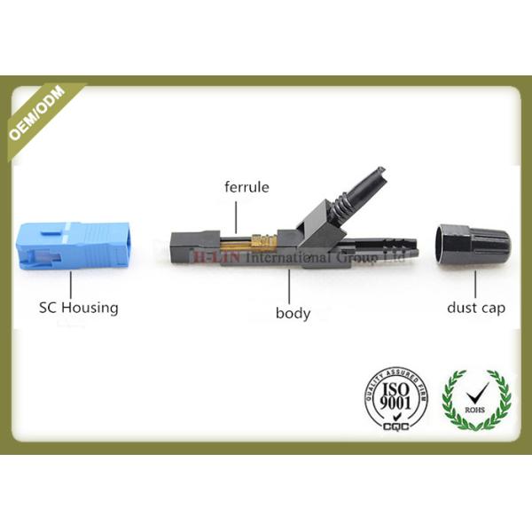 Professional Fiber Optic Accessories SC UPC SM MM Fiber Fast Connector 52~55mm Length