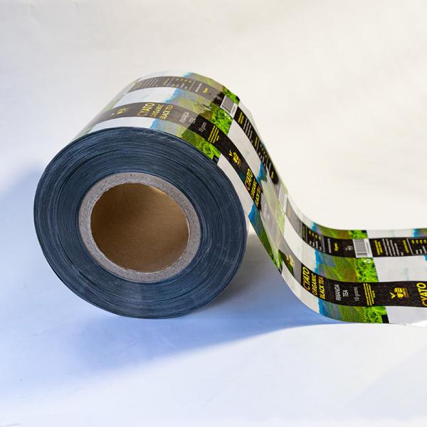 Alimentos Folha de alumínio filme de rolo composto Impressão a cores chá lanche filme de rolo de embalagem automática
