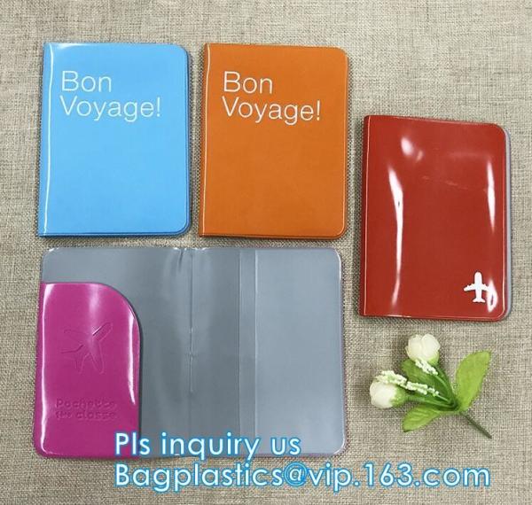 shinny promotion PVC Passport cover or Passport Case, PU and PVC grid card holder with zipper passport cover, Passport C