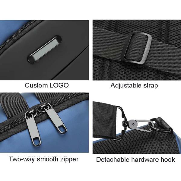 Sacs à dos pour hommes étanches à l'eau avec USB