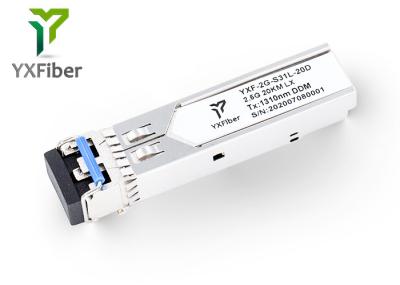 Duplex o módulo do transceptor de 20km LC DDM 1310nm 2.5G SFP