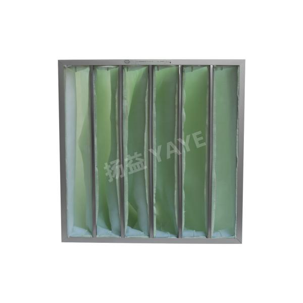 Mini Pleated Fiberglass Pocket Filter F8 / F9 Bag Filter Medium Efficiency