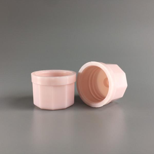 18MM Pink Plastic Screw Cap With Corners 18/410 Lotion Bottle Cover