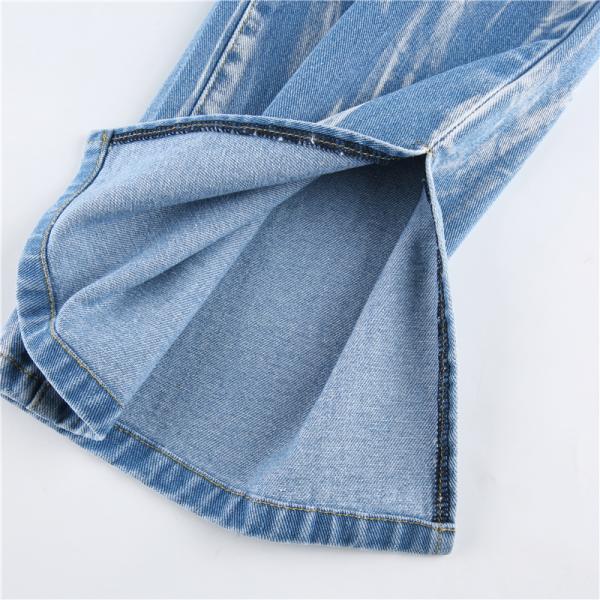 Подгонянного фабрика дамы Высок Weist Джинсов Разрезать тонкими подходящими Bespoke джинсами