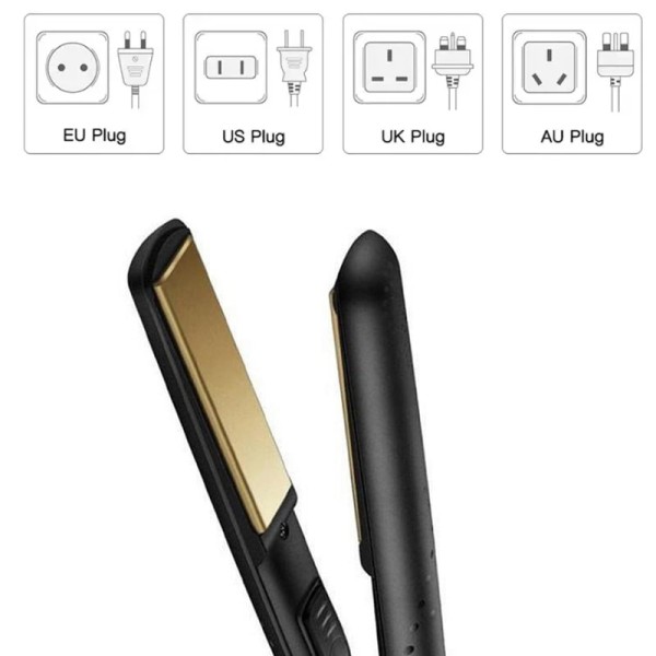 Electric Salon Professional Hair Straightener Curler One PTC Heating LED Display Adjustable Heat (150-230C) Portable Ceramic