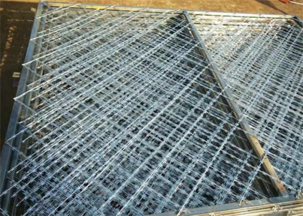 Linear Blade Diamond Mesh Razor Wire Fencing concertina razor wire 1.2m-2.4m width
