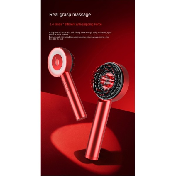 Promote Hair Growth Portable Head Massager Electric Vibration Massage Comb Red Light Micro-current Oil Applicator 1500mA Battery