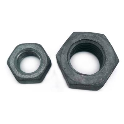 DIN934/439 ASTM A194/563 carbon steel Hot dip galvanized / HDG Hex Nuts For electric tower