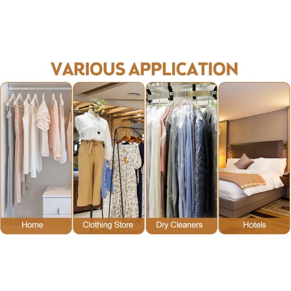 Dry Cleaner Bags, Clothing Protector Covers Dustproof Clothing Dust Cover Laundry Travel Clothes Storage