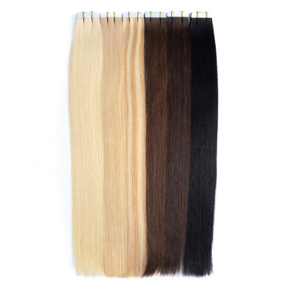 18 Inch Human Hair Extensions Blonde Reusable Real Hair Clip In Extensions