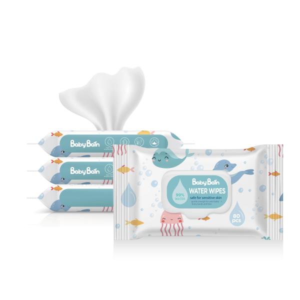 Customized Disposable Baby Wet Wipes Super Soft Pure Water Natural Organic