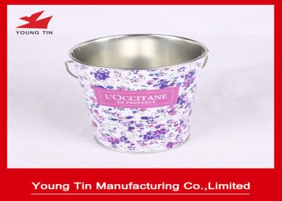 CMYK Printed Easter Promotional Gifts Packaging Tin Bucket With Handle YT1187