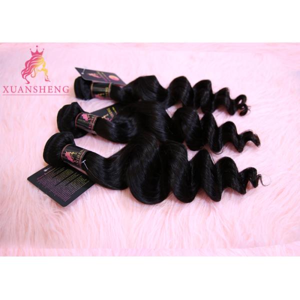 Black Color Virgin Loose Curly Malaysian Human Hair